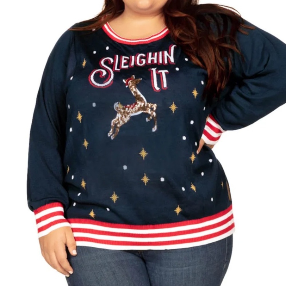 Tipsy Elves Sleighin’It Ugly Christmas Sweater